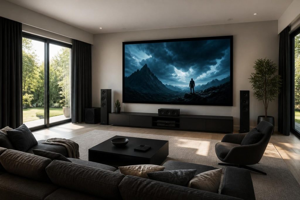 découvrez comment améliorer les noirs sur votre écran de projection dans un salon lumineux grâce à des astuces simples et efficaces pour une qualité d'image optimale.